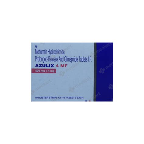 AZULIX 4MF TABLET 10'S : View Price, Combination and Alternatives | Medkart