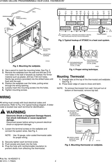 Trane Xt302C Users Manual 69 1213 Deluxe Programmable Heat Cool Thermostat
