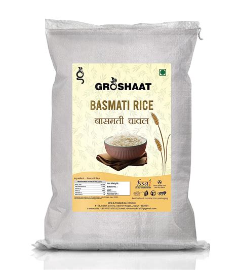 Groshaat Basmati Rice (Long Grain Rice/Basmati Chawal)- 20Kg Pack ...
