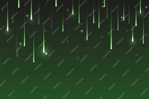 Free Vector | Neon green shooting stars on a dark background