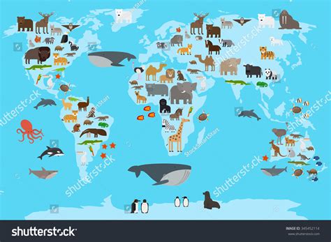 World Map of Animals 的图像结果
