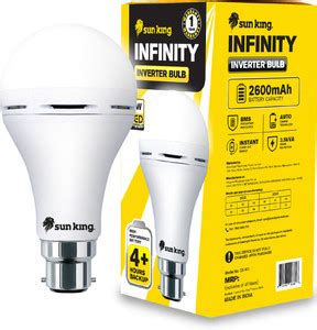 Sun King 9W Super Bright LED Light Inverter Rechargeable Bulbs for Home ...