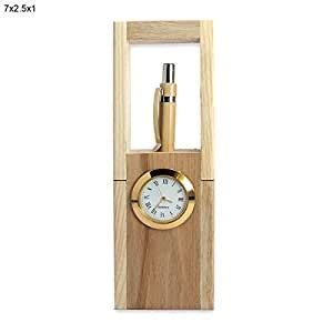 RR Corporation Handicrafts Showpiece Pen Stand With Clock : Amazon.in ...