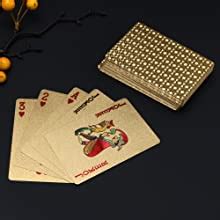 India Toy Gold Deck of Waterproof Cards, Flexible PVC Plastic Gold ...