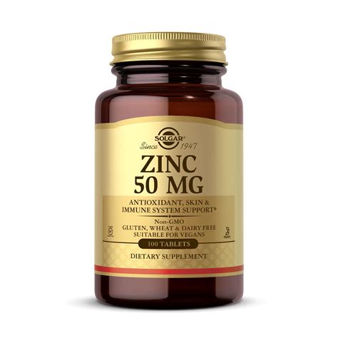 Snapklik.com : Zinc 50 Mg, 100 Tablets - Zinc For Healthy Skin, Taste & Vision - Immune System ...