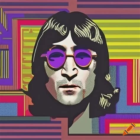 Stylized portrait of john lennon in unique design on Craiyon
