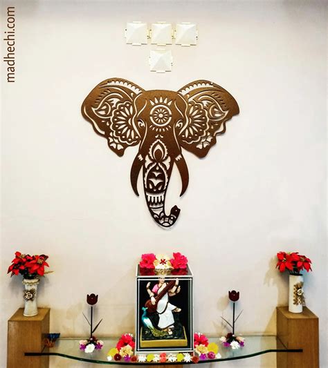 Elephant Wall Hanging | Buy Elephant Head Wall Decor| Madhechi