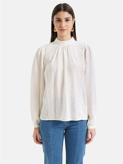 Lace Insert Loose Fit Top – KAZO