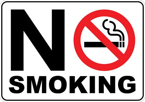 No Smoking Sign Printable - Printable Sight Words List