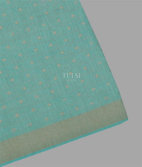 Buy Blue Handwoven Tussar Saree T640535