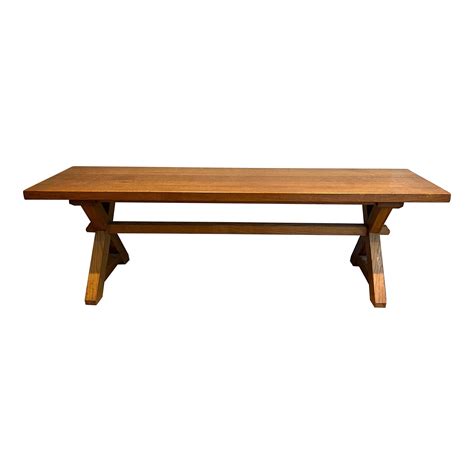 Faux Metal Brutalist Parsons Coffee Table For Sale at 1stDibs