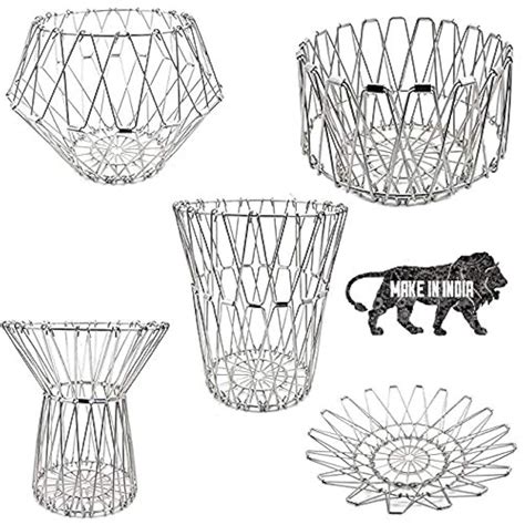 Noir Homes Multipurpose Foldable 8 in 1 Steel Basket for Kitchen ...