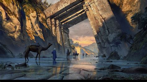 Download wallpaper the way, rocks, the gates, caravan, Old Gate ...