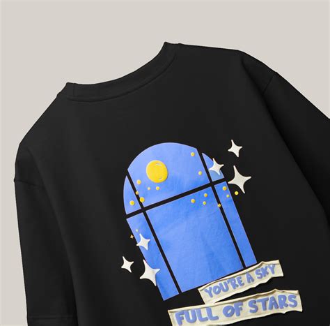 Sky full of Stars Black Oversized T-Shirt – The Forbidden Fruit India