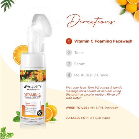 Buy Best Vitamin C Foaming Face Wash Online in India -Astaberry