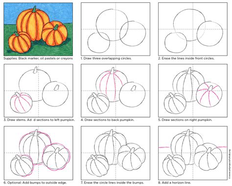 Pumpkin Drawing · Art Projects for Kids
