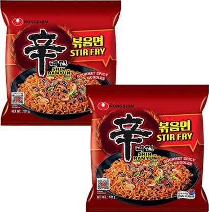 Nongshim Shin Ramyun Stir Fry Instant Noodles 131gm Pack of 2 Instant ...