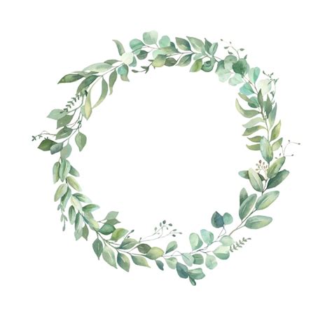 Couronne florale aquarelle. | Vecteur Premium