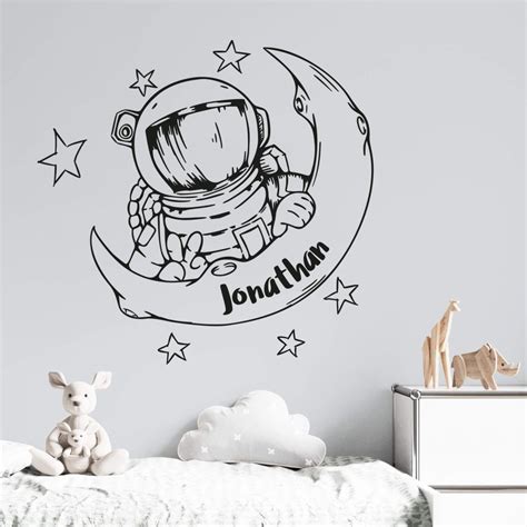 Wall sticker Astronaut + Name | wall-art.com