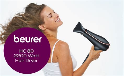 Beurer HC 80 2200 Watts Hair Dryer Easy Drying and Styling with 3 Heat ...