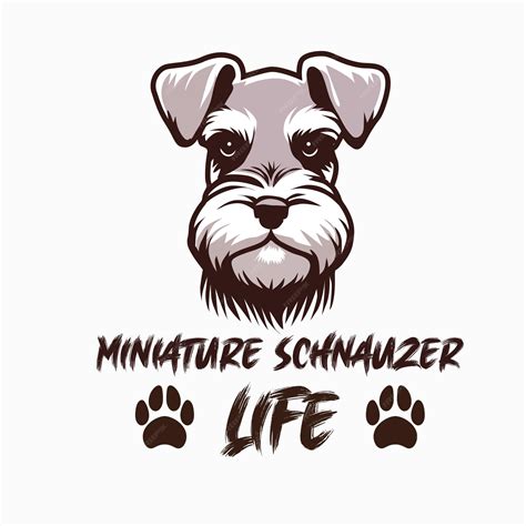 Premium Vector | Miniature schnauzer life typography t shirt design ...