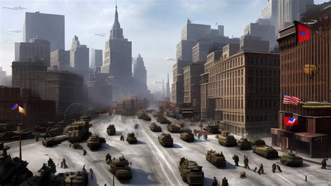 ArtStation - World war III Russian-american war (New York)