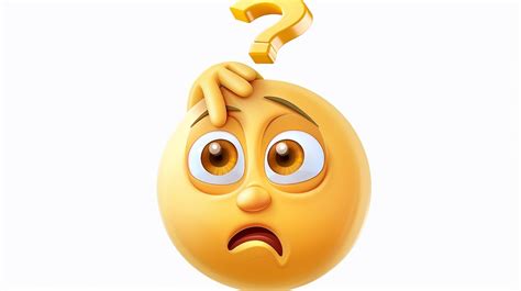Expressive Puzzled Emoji with Furrowed Brow and HeadScratching Gesture ...