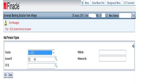 Solution for Error while opening the APY account -“NLCC number is not ...