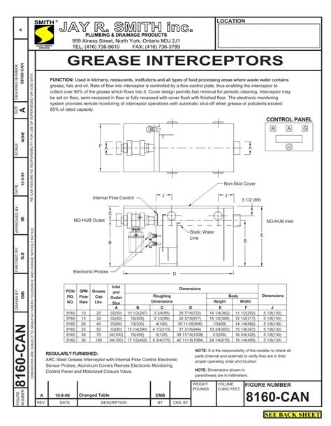 8160-CAN- Canadian Grease Interceptors - Jay R. Smith MFG Co.