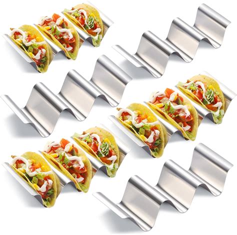 Amazon.com: Taco Holder 4 Packs - Health Material Stainless Steel Taco ...