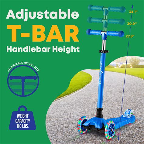 Snapklik.com : Kids Scooter Children And Toddler 3 Wheel Kick Scooter LED Wheel Lights ...