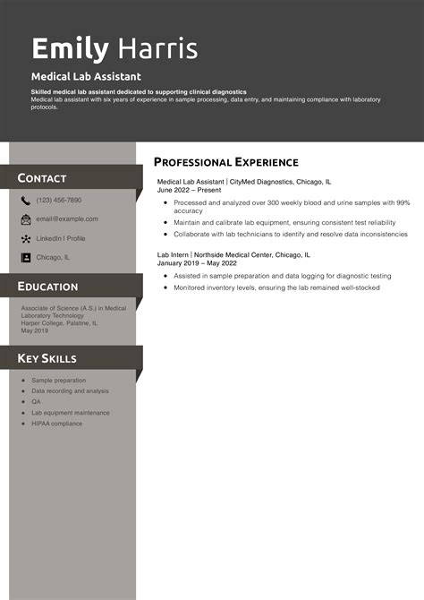 Image result for Lab Assistant Resume