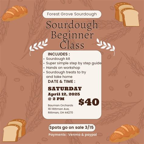 Sourdough Beginner Class, Bauman Orchards, Inc., Wooster, 12 April 2025 ...