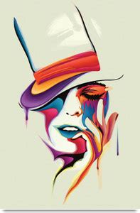 Graphic Face Paper Print - Abstract posters in India - Buy art, film ...