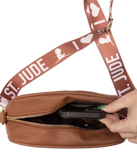Faux Leather Crossbody with St. Jude Strap - St. Jude Gift Shop