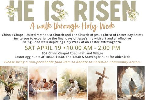 Easter Extravaganza - A Walk Through Holy Week, The Church of Jesus ...