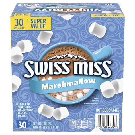Buy Swiss Miss Marshmallow Hot Cocoa Mix, (30) 1.38 oz Envelopes Online ...