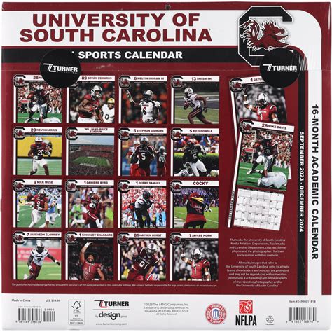 U Of Sc Calendar
