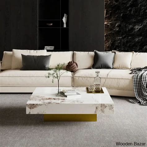 Daneryl Square 43 inches Cocktail Coffee and center Tables | Wooden Bazar