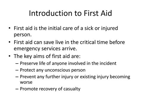 First Aid Introduction 的图像结果