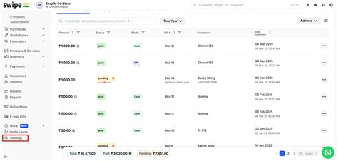 How to create invoice prefix for Shopify account in web? - General - Swipe