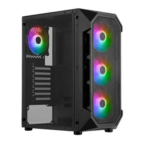 Buy Gamdias Aura GC1 Mesh ARGB Black | ATX Cabinet | Mdcomputers.in