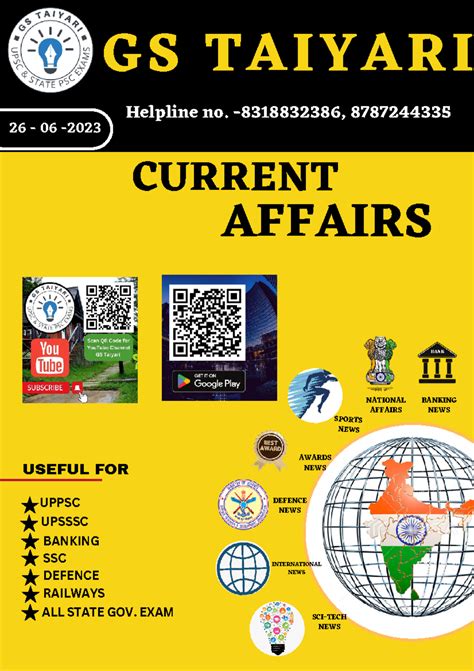 26-06-2023 GS Taiyari: Current Affairs for All State Exams - Studocu