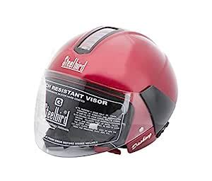 Steelbird Polystyrene Cherry Red Helmet (Large) : Amazon.in: Car ...