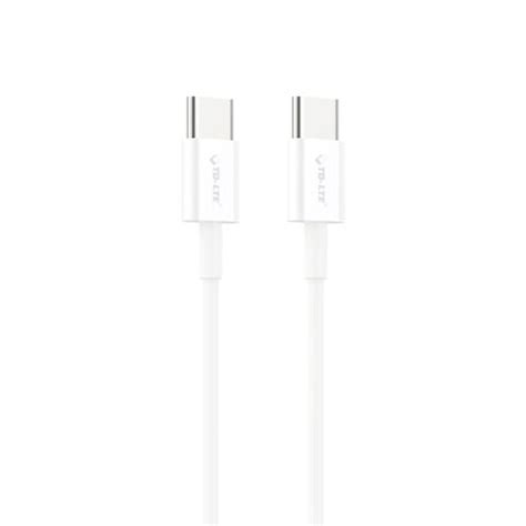 كابل بيانات دوداو من النوع C إلى النوع C، طوله 1.2 متر، لونه أبيض – L4C Dudao Type C To Type C Data Cable 1.2m White – L4C
