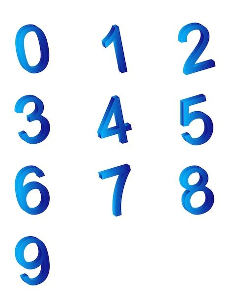Collection of creative number zero to nine vector templates | Premium ...