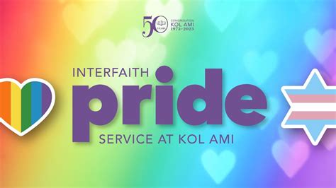 Interfaith Pride Service at Kol Ami, 2425 E Heritage Way, Salt Lake ...