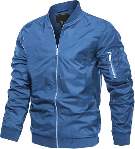 MAGCOMSEN Men's Bomber Jacket with Pockets Lightweight Spring Summer ...