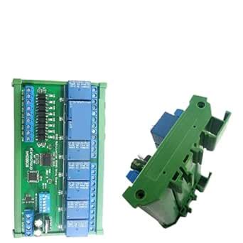 DC 12V 24V 8 Isolated Input & 8 Output DIN35 C45 Rail Box UART Relay ...