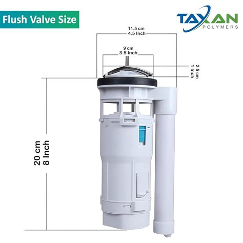 TAXAN POLYMERS Taxan Toilet Plastic Dual Flush Valve, Flush India | Ubuy
